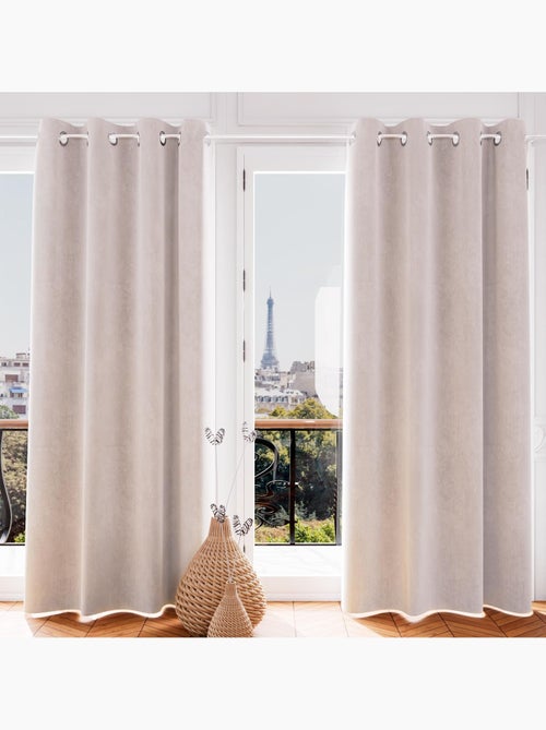 Rideau oeillets en velours VELVET, par Soleil d'ocre - Kiabi