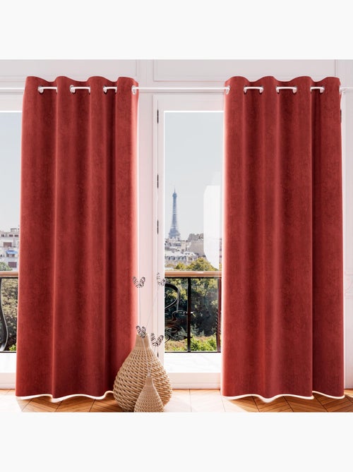 Rideau oeillets en velours VELVET, par Soleil d'ocre - Kiabi