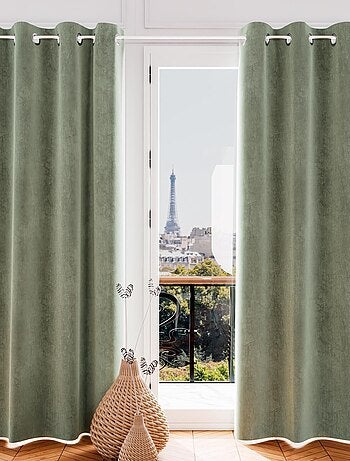 Rideau oeillets en velours VELVET, par Soleil d'ocre