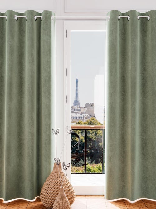 Rideau oeillets en velours VELVET, par Soleil d'ocre - Kiabi