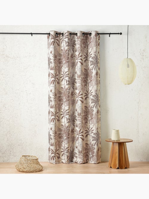Rideau œillets obscurcissant motif végétal et animal - Kiabi
