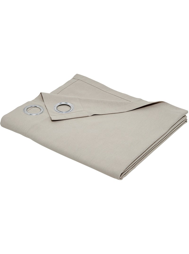 Rideau oeillets uni ESSENTIAL PANAMA Beige - Kiabi