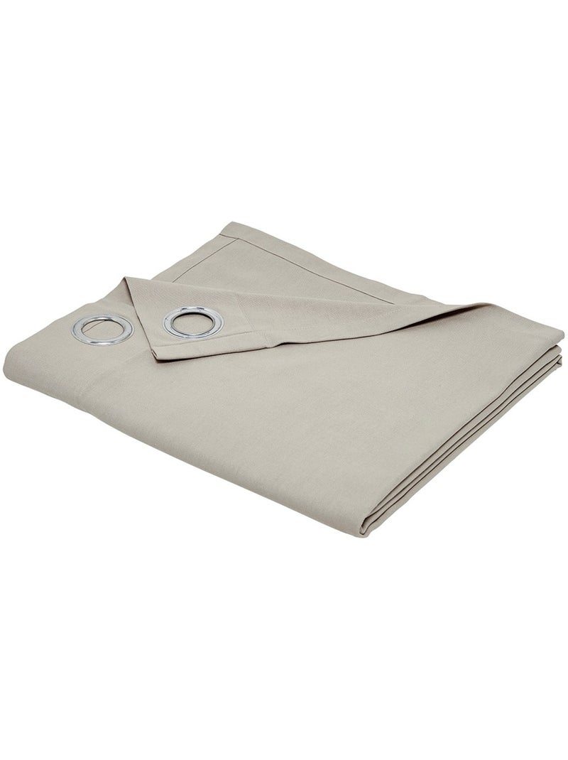 Rideau oeillets uni ESSENTIAL PANAMA Beige - Kiabi