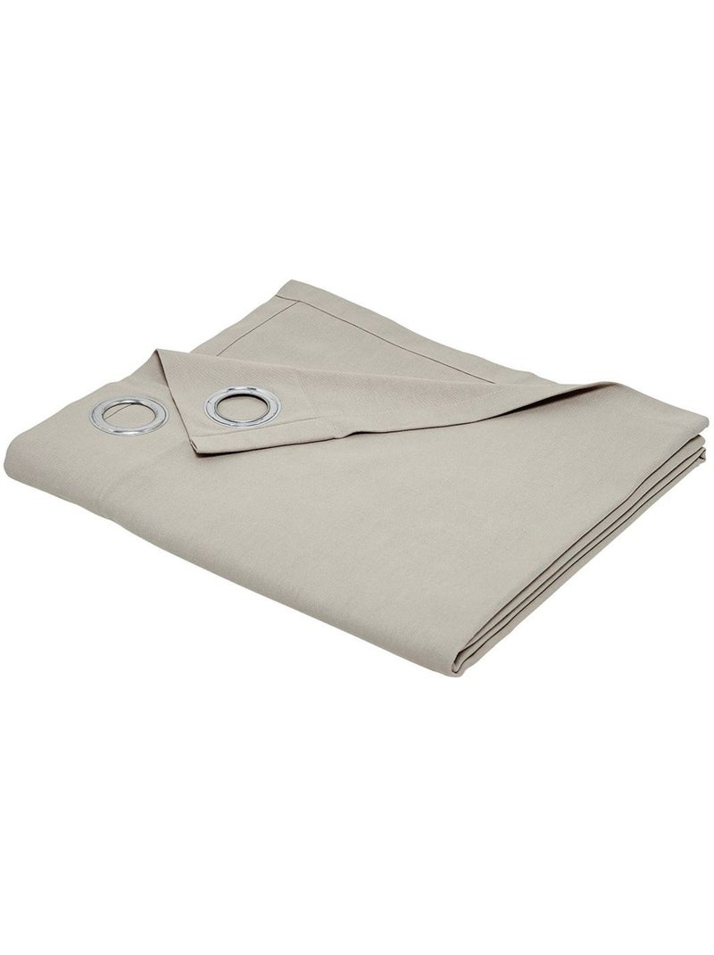Rideau oeillets uni ESSENTIAL PANAMA Beige - Kiabi