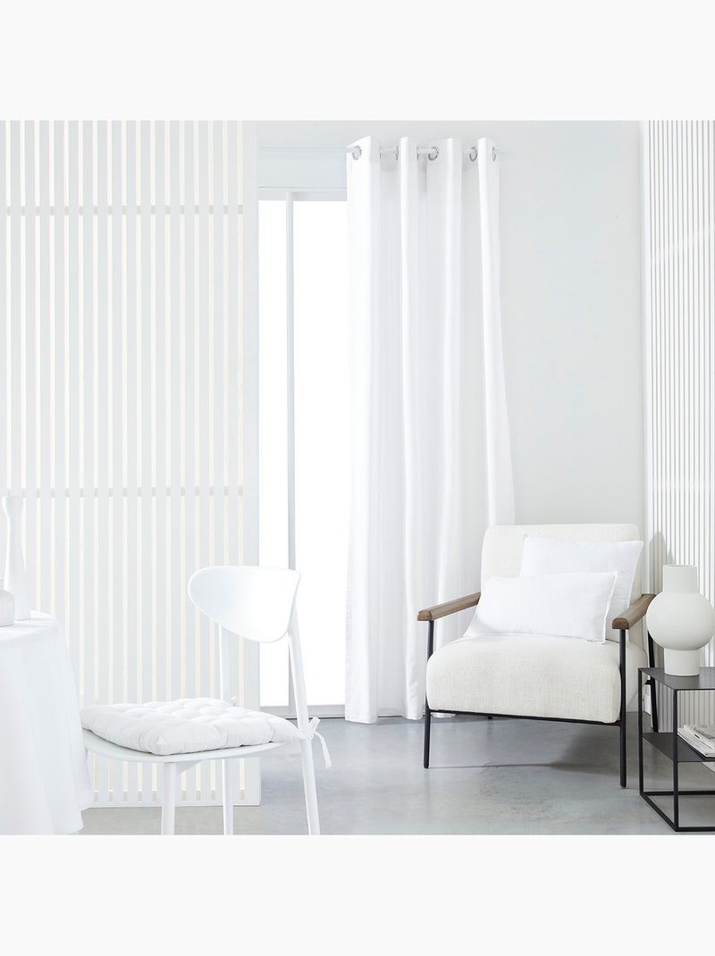 Rideau oeillets uni ESSENTIAL PANAMA Blanc - Kiabi