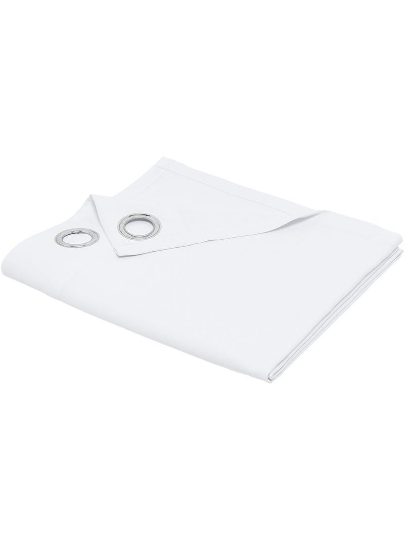 Rideau oeillets uni ESSENTIAL PANAMA Blanc - Kiabi