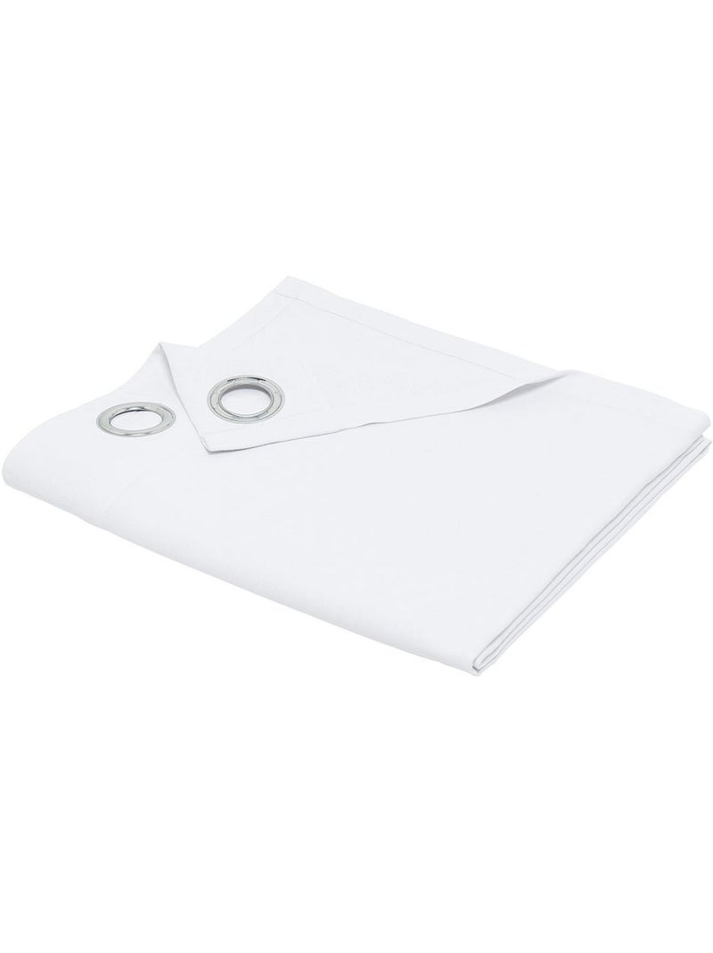 Rideau oeillets uni ESSENTIAL PANAMA Blanc - Kiabi