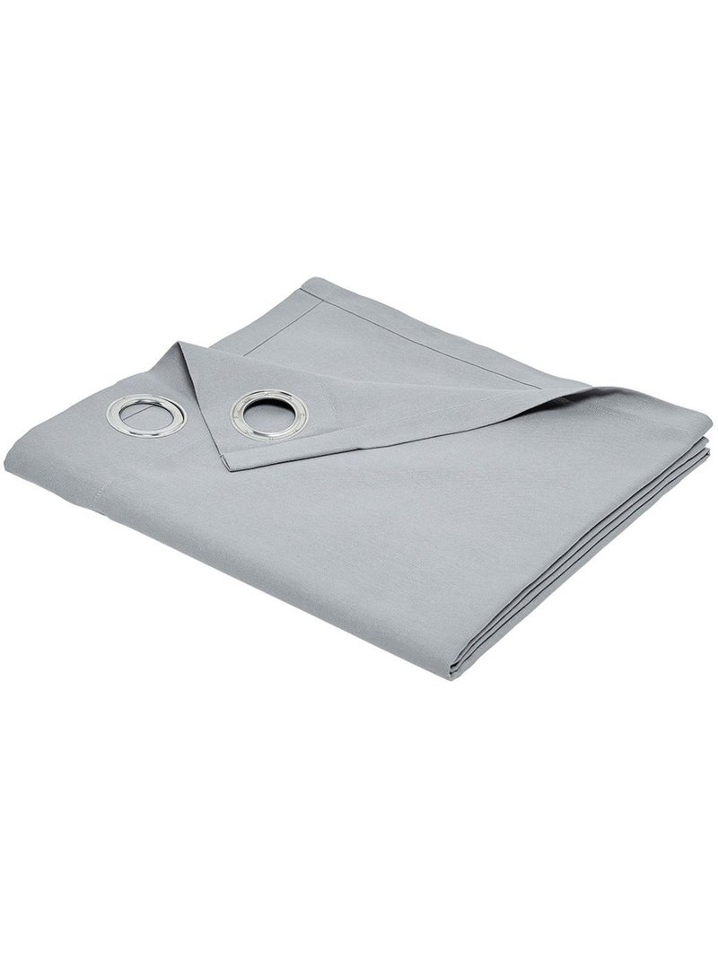 Rideau oeillets uni ESSENTIAL PANAMA Gris - Kiabi