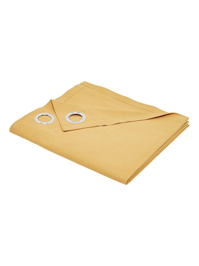 Rideau oeillets uni ESSENTIAL PANAMA Jaune - Kiabi