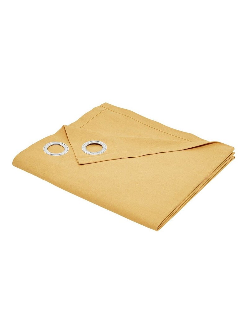 Rideau oeillets uni ESSENTIAL PANAMA Jaune - Kiabi