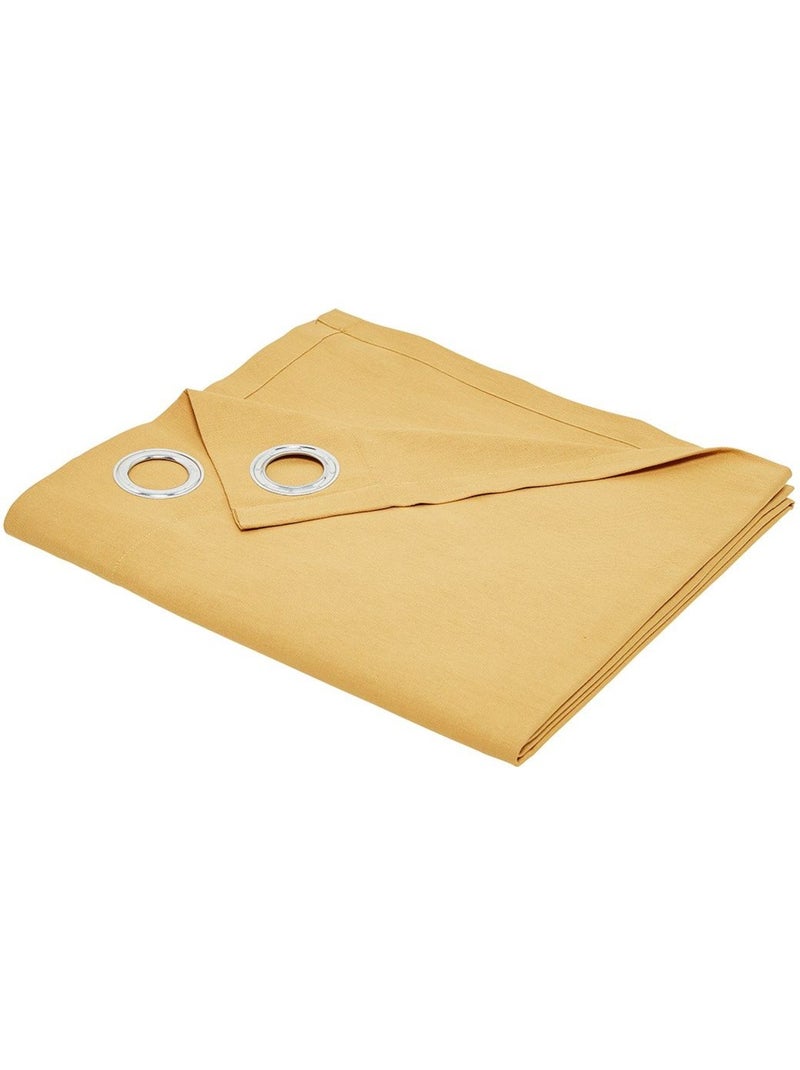 Rideau oeillets uni ESSENTIAL PANAMA Jaune - Kiabi