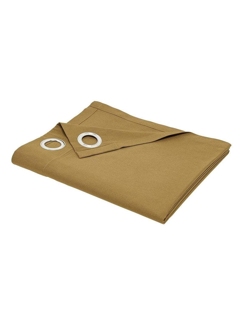 Rideau oeillets uni ESSENTIAL PANAMA Marron - Kiabi