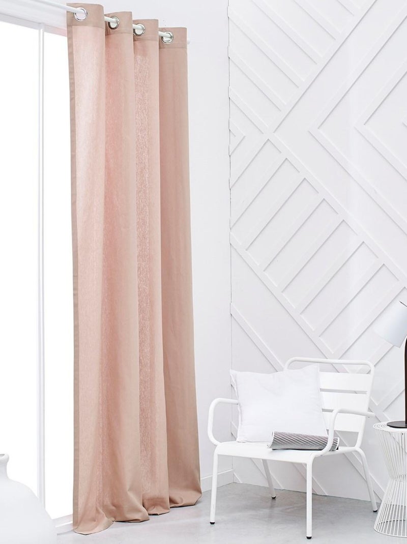 Rideau oeillets uni ESSENTIAL PANAMA Rose - Kiabi