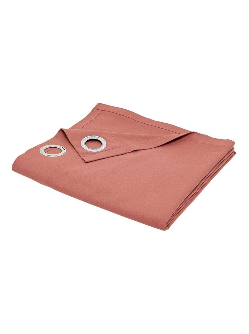 Rideau oeillets uni ESSENTIAL PANAMA Rouge - Kiabi