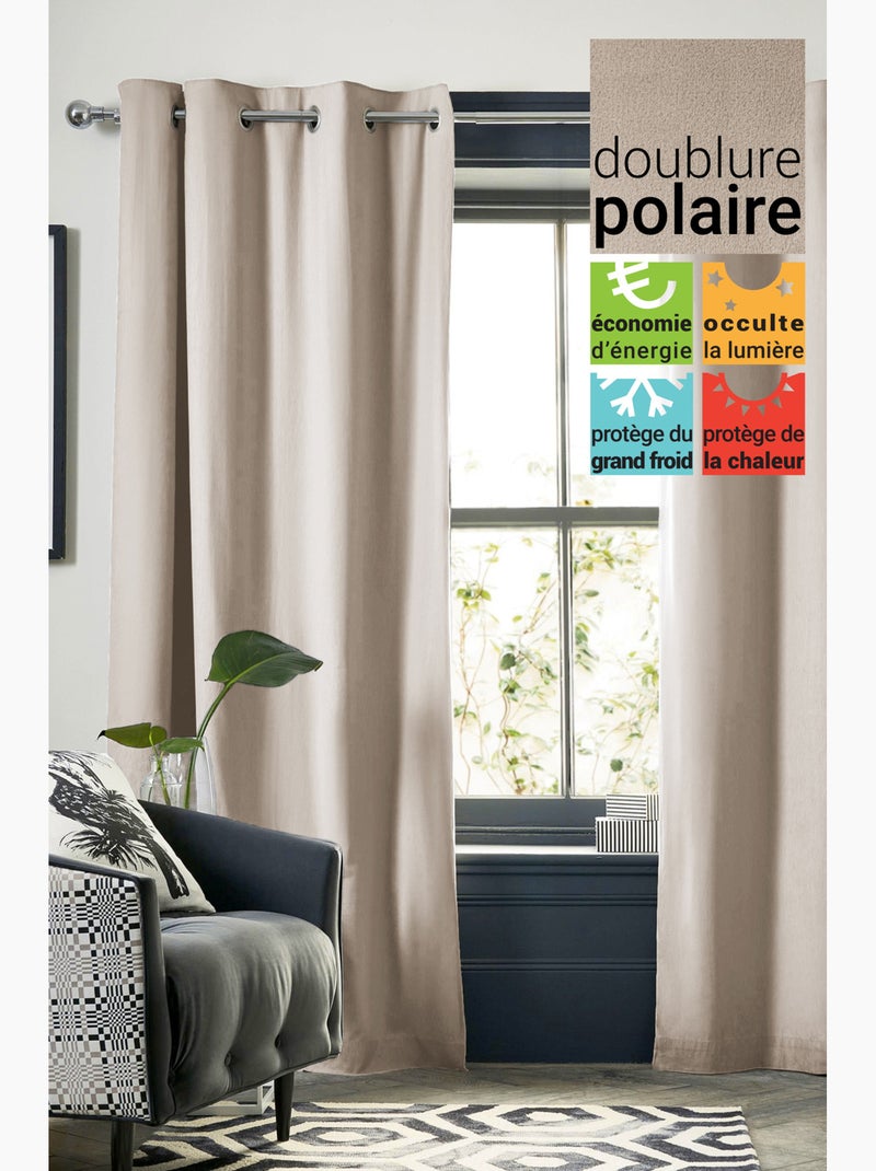 Rideau opacifiant thermique Inuits Noir Gris anthracite - Kiabi