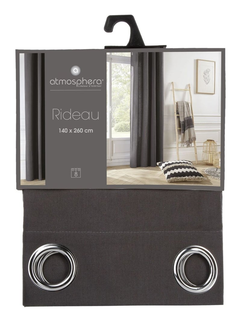 Rideau PANAMA Gris foncé - Kiabi