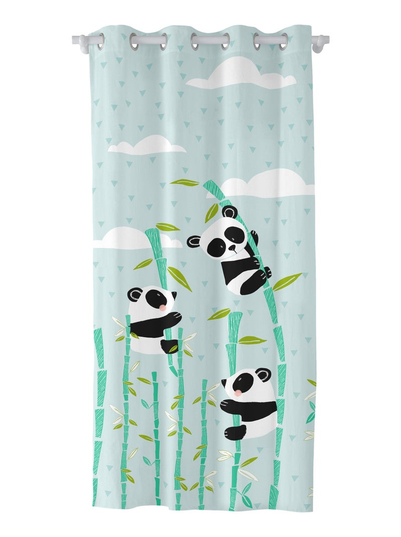 Rideau Panda garden blue "Happyfriday" Bleu - Kiabi