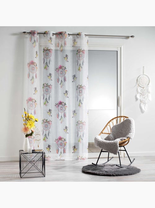 Rideau panneau a oeillets Voile Collection Attrape Reves Bohemia - Kiabi