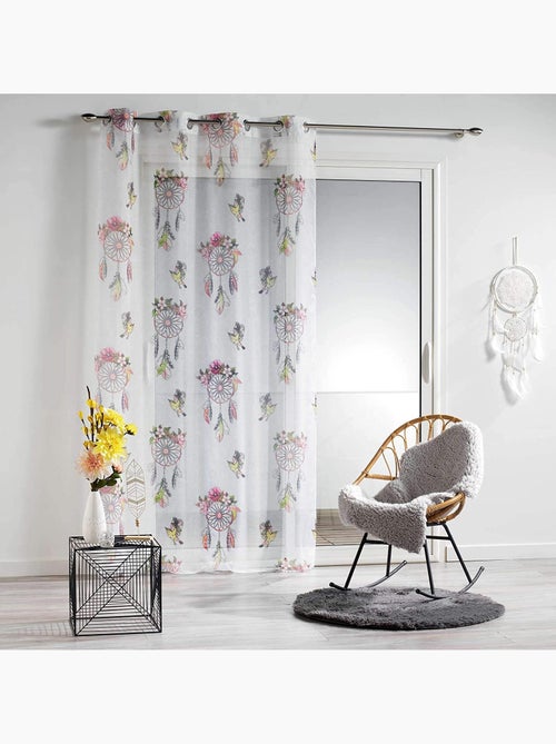 Rideau panneau a oeillets Voile Collection Attrape Reves Bohemia - Kiabi