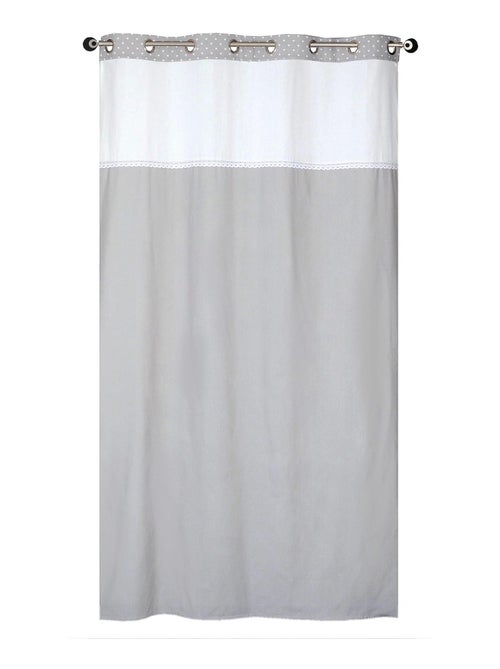 Rideau parement toile imprimé cœur - prêt à poser. - Kiabi