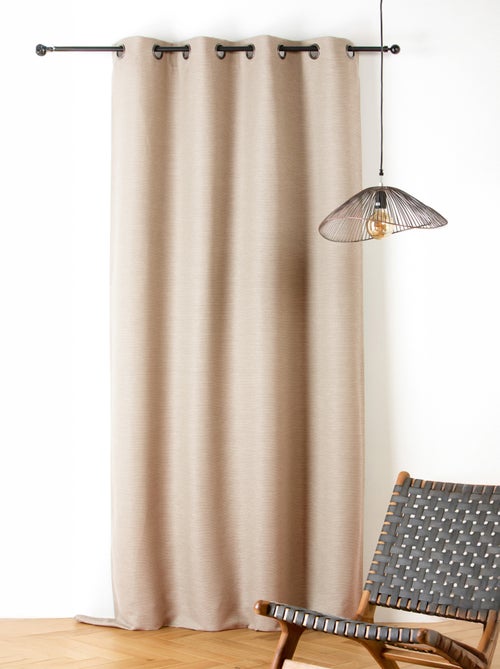 Rideau phonique coton et chanvre tressage naturel - Kiabi