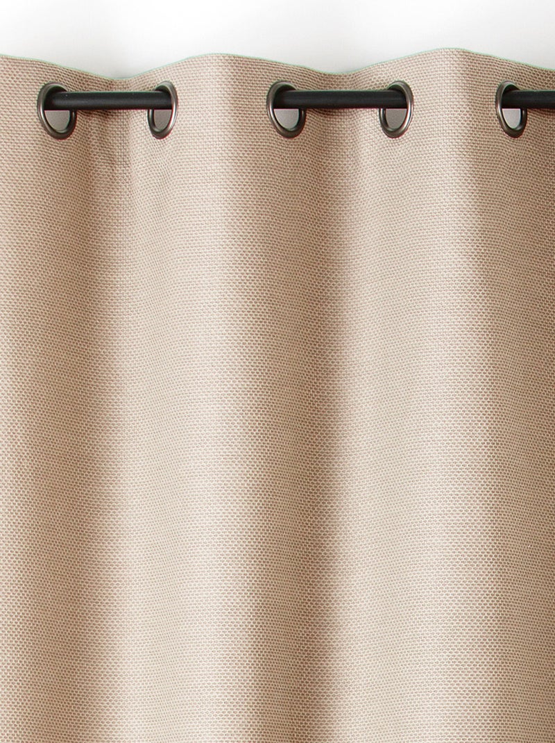 Rideau phonique coton et chanvre tressage naturel Beige - Kiabi