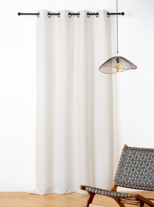 Rideau phonique coton et chanvre tressage naturel - Kiabi
