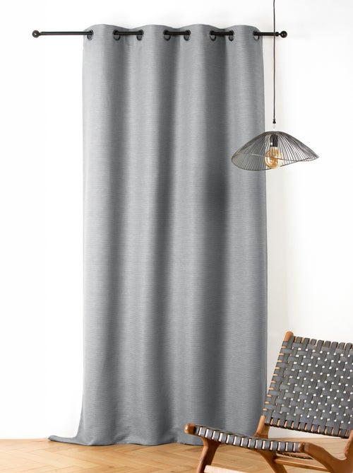 Rideau phonique coton et chanvre tressage naturel - Kiabi