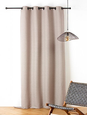 Rideau phonique coton et chanvre tressage naturel