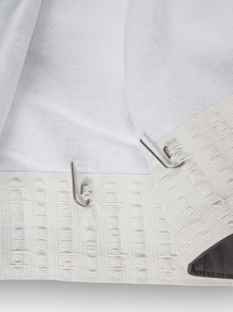 Rideau Phonique Occultant et Thermique "MOONDREAM" galon fronceur Argent - Kiabi