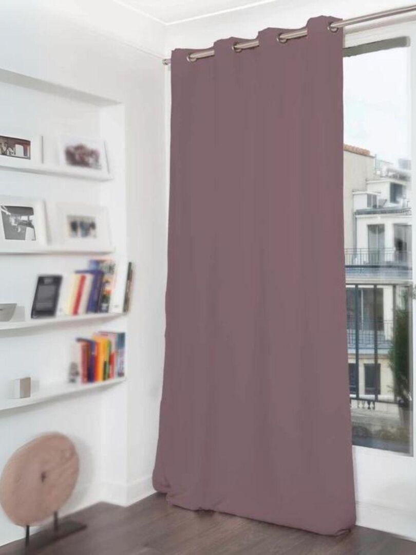 Rideau Phonique Occultant et Thermique MOONDREAM Marron Foncé 140x260 cm - Maison Rideau Phonique Occultant et Thermique MOONDREAM Marron Foncé 140x260 cm - Maison