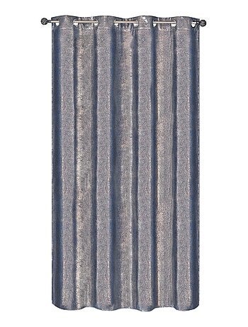 Rideau points argentés, à œillets.