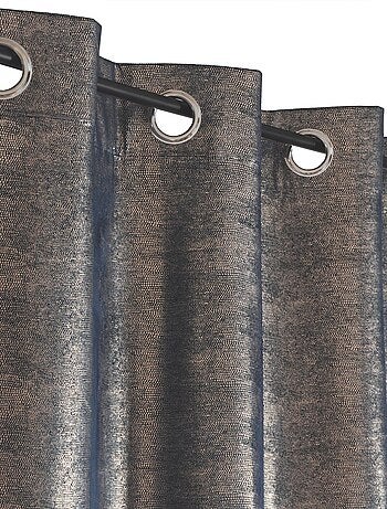 Rideau points argentés, à œillets.