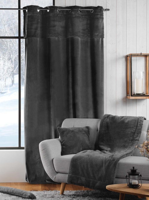 Rideau polaire doudou à œillets - Kiabi