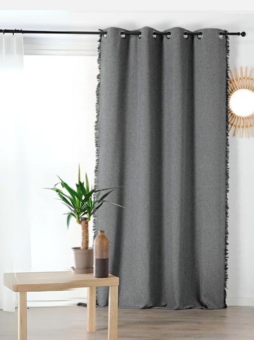 Rideau poly-laine avec franges sur les bords - Kiabi