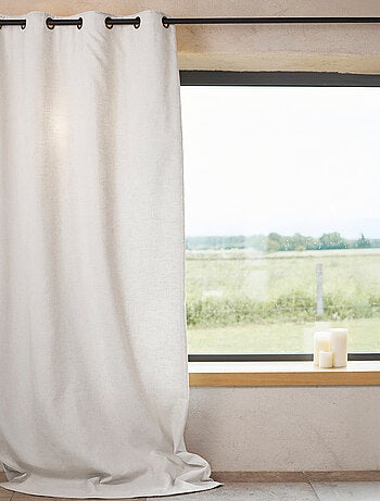 Rideau poly-lin à œillets