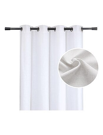 Rideau poly-lin à œillets