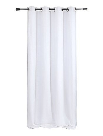 Rideau poly-lin à œillets