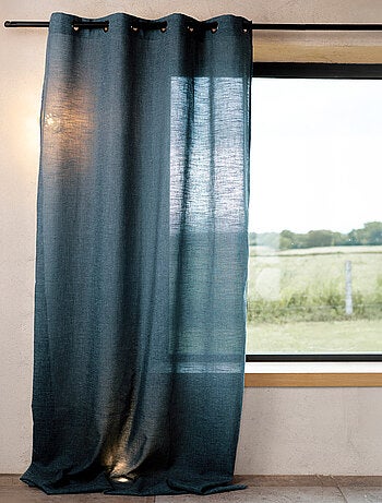 Rideau poly-lin à œillets