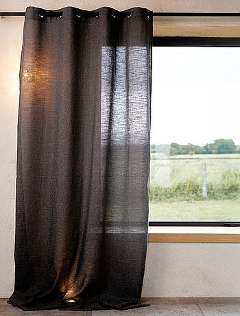 Rideau poly-lin à œillets