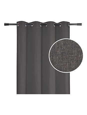 Rideau poly-lin à œillets