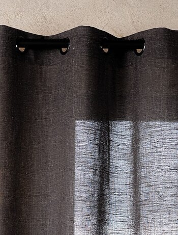 Rideau poly-lin à œillets