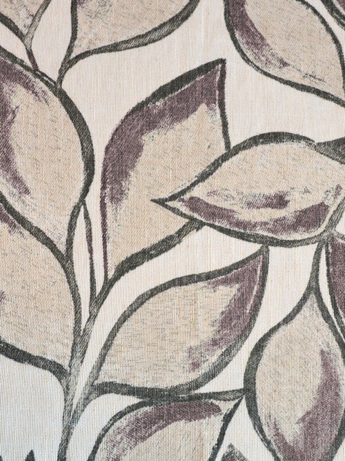 Rideau poly-lin imprimé feuilles aquarelle - Kiabi