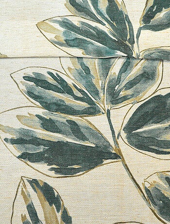 Rideau poly-lin imprimé fleur aquarelle