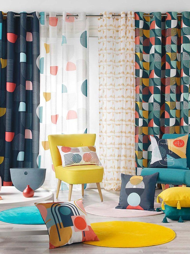 Rideau Pop Art Multicolore - Kiabi