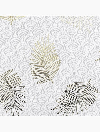 Rideau print feuilles dorées