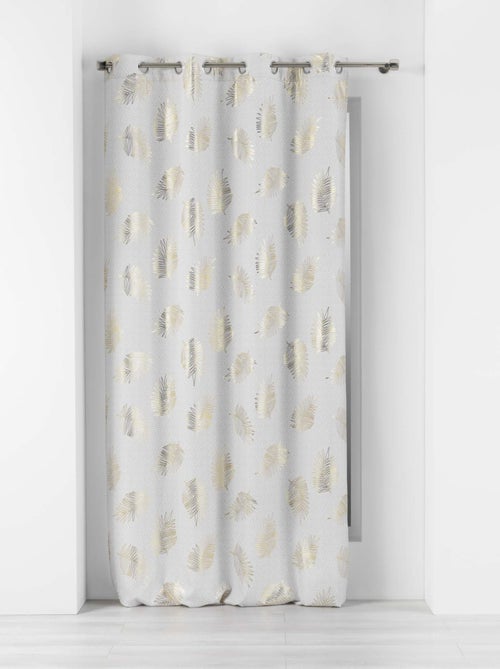 Rideau print feuilles dorées - Kiabi
