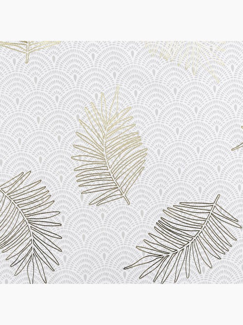 Rideau print feuilles dorées - Kiabi
