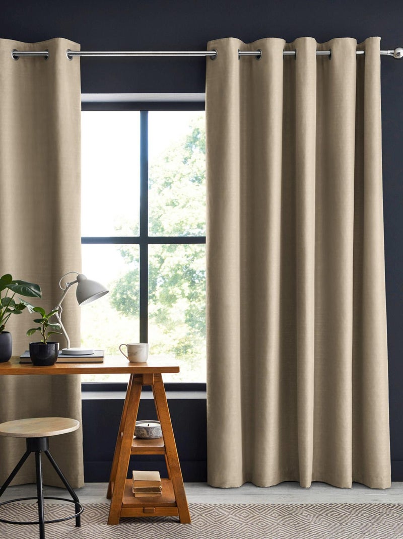 Rideau semi occultant Collection Obscura gris anthracite - Kiabi