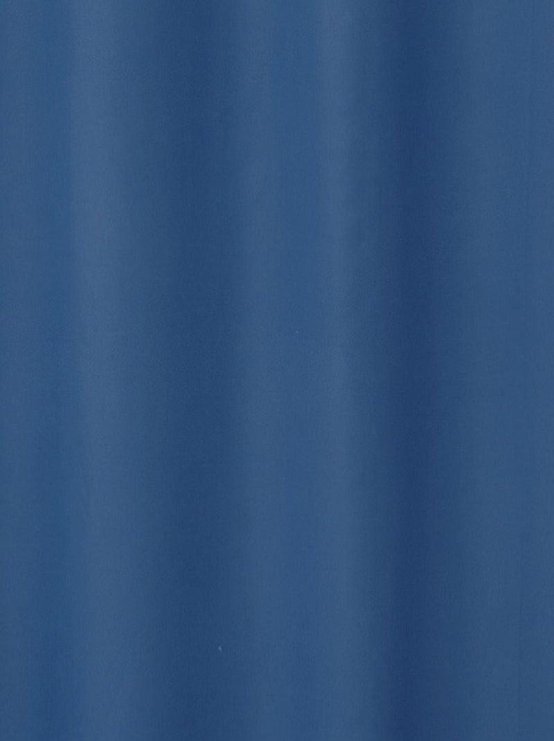 Rideau semi occultant uni coloré Bleu - Kiabi